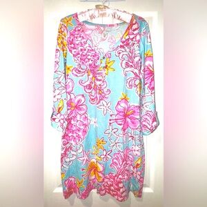 Lilly Pulitzer Palmetto Breakwater blue lolita pink blue Sz Medium EUC